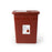 SharpSafety - Sharps Container 17-3/4 H X 11 W X 15-1/2 D Inch 8 Gallon Red Base / White Lid Vertical Entry Sliding Lid - 8980S