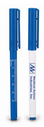 Medical Action Industries Surgical Skin Marker Gentian Violet Standard Tip Coated Ruler Sterile - 130
