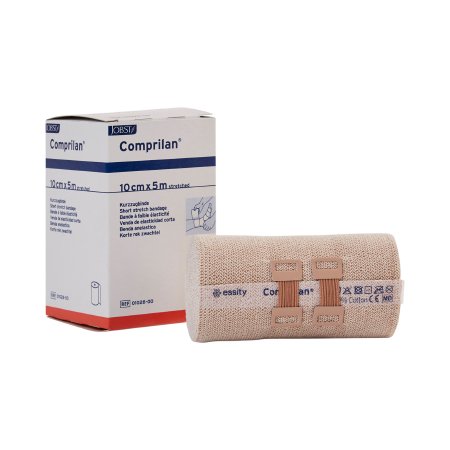 Comprilan - Compression Bandage 4 Inch X 5-1/2 Yard Standard Compression Clip Detached Closure Tan NonSterile - 01028000
