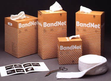 BandNet - Elastic Net Retainer Dressing Tubular Poly-Covered Nylon / Rubber 50 Yard Length Size 8 White Medium Axilla / Abdomen / Chest NonSterile - BA5008