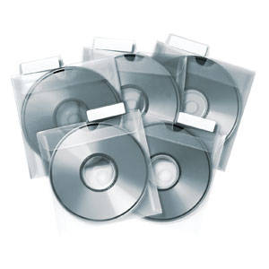 Tabbies Media Storage DVD/CD Saver(TM) Sleeve Protector Clear Pack - 5"W x 5-1/2"H, - 25 per Pack - 25101