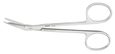 Miltex Miltex Stitch Scissors 4-1/2 Inch Length OR Grade Stainless Steel (German) NonSterile Finger Ring Handle Angled Blade Blunt/Blunt - 9-108
