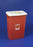 SharpSafety - Sharps Container 26 H X 18-1/4 W X 12-3/4 D Inch 18 Gallon Red Base / White Lid Vertical Entry Gasketed Sliding Lid - 8998S