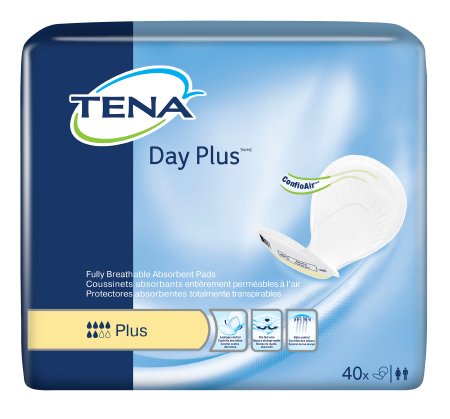 Essity HMS North America Inc TENA Day Plus Bladder Control Pad Heavy Absorbency Dry-Fast Core One Size Fits Most Unisex Disposable - 62618