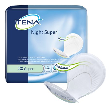 SCA Personal Care TENA Night Super Bladder Control Pad 27 Inch Length Heavy Absorbency Dry-Fast Core One Size Fits Most Unisex Disposable - 62718