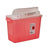 SharpStar In-Room - Sharps Container 11-3/4 H X 13-3/4 W X 6 D Inch 2 Gallon Translucent Red Base / Translucent Lid Horizontal Entry Counter Balanced Door Lid - 8534SA