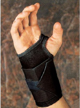 Scott Specialties - Wrist Support with Tension Strap Elastic / Plastic Right Hand Black Large - 1378 BLA LGR