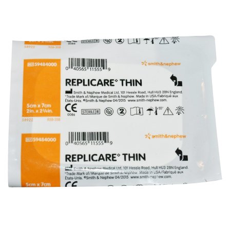 Replicare Thin - Hydrocolloid Dressing 2 X 2-3/4 Inch Rectangle Sterile - 59484000