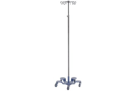 Pedigo Products IV Stand 6-Hook 6 Legs with 3 Inch Heavy-Duty Caster, 23 Inch Base Diameter - P-1080-6