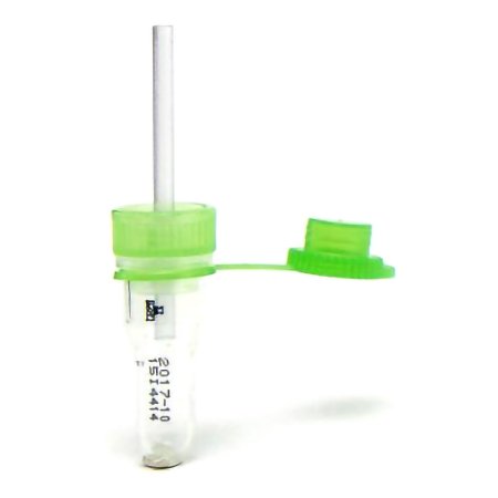 Safe-T-Fill - Capillary Blood Collection Tube Plasma Tube Lithium Heparin Additive 1.1 mm Diameter 125 µL Green Pierceable Attached Cap Plastic Tube - 076101