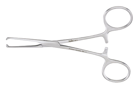 Miltex Miltex Tissue Forceps Baby Allis 5 Inch OR Grade Stainless Steel (German) NonSterile Ratchet Lock Finger Ring Handle Straight Extra Delicate Jaws w/4 X 5 Teeth - 16-3