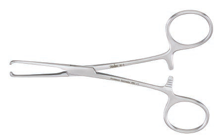 Miltex - Tissue Forceps Baby Allis 5 Inch Length OR Grade German Stainless Steel NonSterile Ratchet Lock Finger Ring Handle Straight Extra Delicate Jaws with 4 X 5 Teeth - 16-3