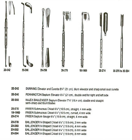 Miltex - Septum Elevator Hajek-Ballenger 7-1/4 Inch Length OR Grade German Stainless Steel NonSterile - 20-258