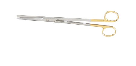 Miltex - Dissecting Scissors Mayo 9 Inch Length OR Grade German Stainless Steel / Tungsten Carbide NonSterile Finger Ring Handle Straight Beveled Blades Sharp Tip / Sharp Tip - 5-128TC