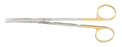 Miltex Miltex Carb-N-Sert Dissecting Scissors Metzenbaum 7 Inch Length OR Grade Stainless Steel (German) / Tungsten Carbide NonSterile Finger Ring Handle Curved Blade Blunt/Blunt - 5-182TC