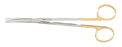 Miltex Carb-N-Sert - Dissecting Scissors Metzenbaum 7 Inch Length OR Grade German Stainless Steel / Tungsten Carbide NonSterile Finger Ring Handle Curved Blade Blunt Tip / Blunt Tip - 5-182TC