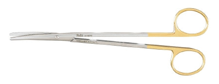 Miltex Miltex Carb-N-Sert Dissecting Scissors Metzenbaum 7 Inch Length OR Grade Stainless Steel (German) / Tungsten Carbide NonSterile Finger Ring Handle Curved Blade Blunt/Blunt - 5-182TC