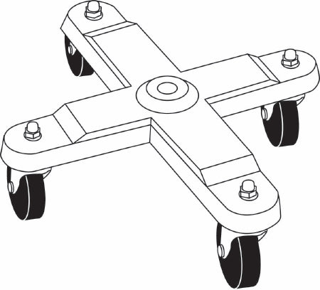 W.A. Baum Stand By 4-Wheel Base 2-1D2 Inch Caster, With Handle - 2240