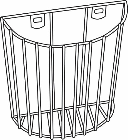 W.A. Baum Baumanometer Wall Basket 6-1D2 X 7 X 3-3D4 Inch, Neutral White, Nylon Coated Steel Inflation System - 2420