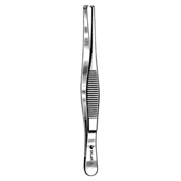 Sklar Instruments Forcep Tissue 5-1/2" Straight 1X2 Teeth Stainless Steel Ea - 22-1063