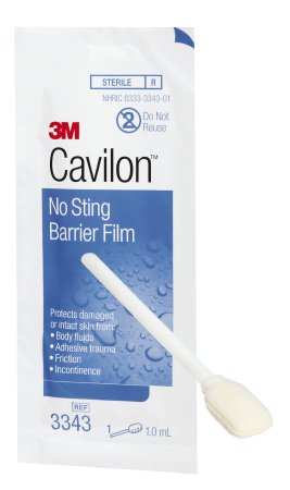 3M Cavilon Barrier Film 1.0 mL Wand, No Sting, Alcohol Free, Sterile, Fast-drying, Non-sticky, Hypoallergenic, Non-cytotoxic - 3343