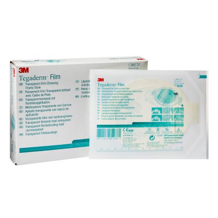 3M Tegaderm - Transparent Film Dressing Oval 4 X 4-1/2 Inch Frame Style Delivery Without Label Sterile - 1630