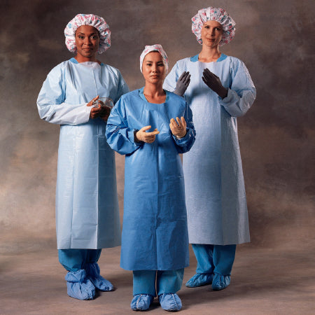O&M Halyard - Protective Procedure Gown 2X-Large Blue NonSterile Not Rated Disposable - 69603