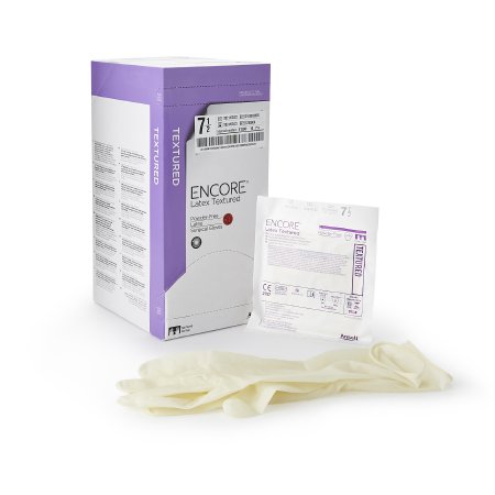 Encore - Surgical Glove ENCORE Size 7.5 Sterile Pair Latex Extended Cuff Length Fully Textured Ivory Chemo Tested - 5785004