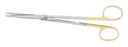 Miltex Carb-N-Sert - Dissecting Scissors Metzenbaum 7 Inch Length OR Grade German Stainless Steel / Tungsten Carbide NonSterile Finger Ring Handle Straight Blade Blunt Tip / Blunt Tip - 5-181TC