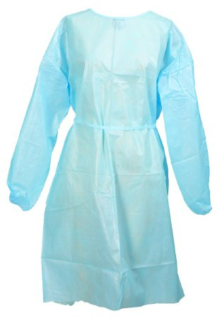 McKesson McKesson Protective Procedure Gown One Size Fits Most Unisex NonSterile Blue - 44601100