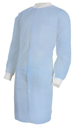 McKesson McKesson Lab Coat Blue Large / X-Large Long Sleeves Knee Length - 34181200