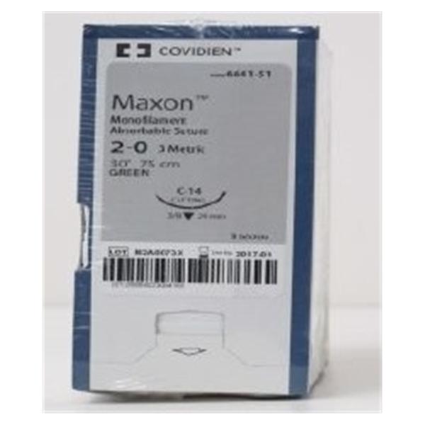 Medtronic MITG-Covidien Suture 2-0 Polygly C-14/Ce-6 Maxon Green 30" Double Arm Monofilament 36/Ca - 8886664151