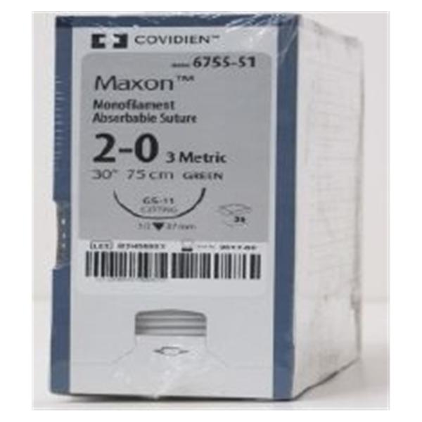 Medtronic MITG-Covidien Suture 2-0 Polyglyconate Copolymer Gs-11 Maxon Green 30" Monofilament 36/Ca - 8886675551