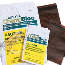 Cardinal ChemoPlus Chemo Drug Transport Bag 12 X 15 Inch Clear / Yellow Zip Closure - CT0500