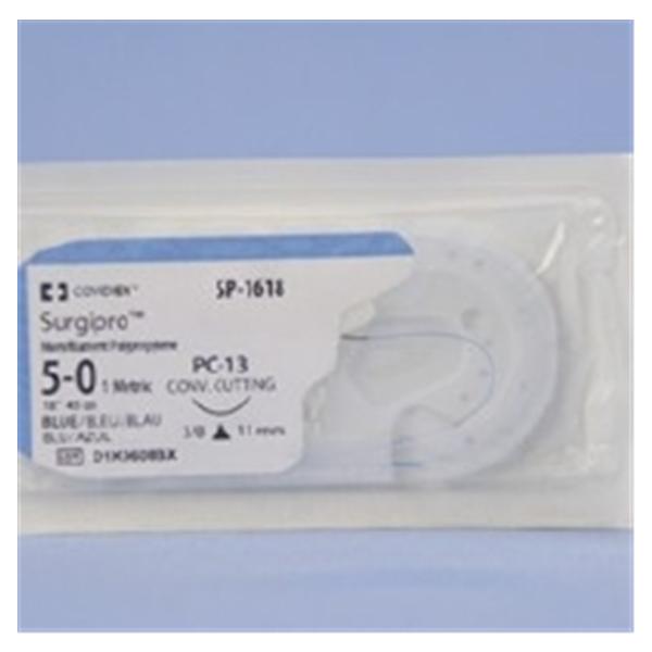 Medtronic MITG-Covidien Suture 5-0 Polypropylene Pc-13 Surgipro Blue 18" Monofilament 36/Ca - SP1618