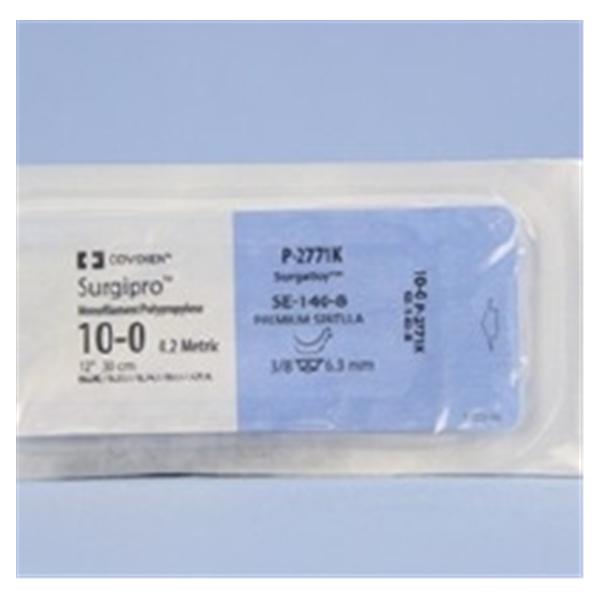 Medtronic MITG-Covidien Suture 10-0 Pp Se-140-8/Se-140-8 Surgipro Blue 12" Double Arm Monofilament 12/Ca - P2771K