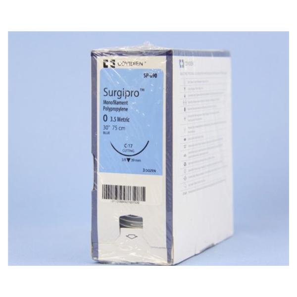 Medtronic MITG-Covidien Suture 0 Polypropylene C-17 Surgipro Blue 30" Monofilament 36/Ca - SP690