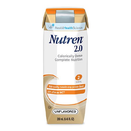 Nestle Healthcare Nutrition Nutren 2.0 Tube Feeding Formula 250 mL Carton Ready to Use Unflavored Adult - 798716162302