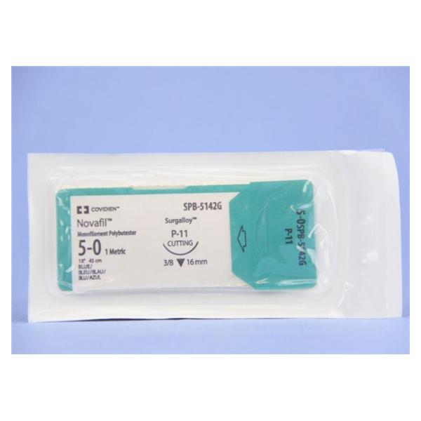 Medtronic MITG-Covidien Suture 5-0 Polybutester P-11 Novafil Blue 18" Monofilament 12/Ca - SPB5142G