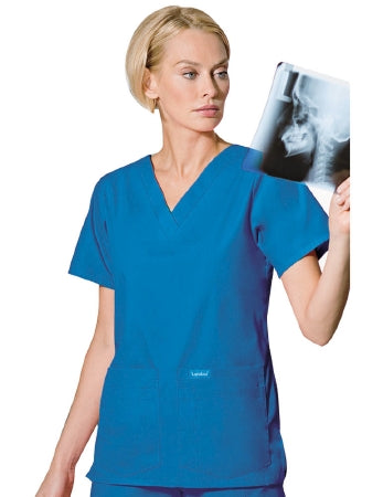 Landau Uniforms - Scrub Shirt Medium Teal 4 Pockets Short Sleeve Unisex - 8219BTPMED
