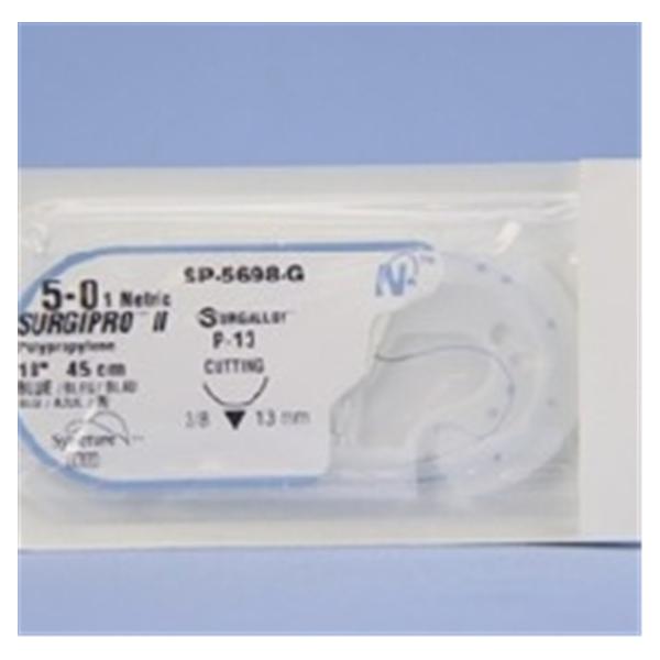 Medtronic MITG-Covidien Suture 5-0 Polypropylene P-13 Surgipro Ii Blue 18" Monofilament 36/Ca - SP5698