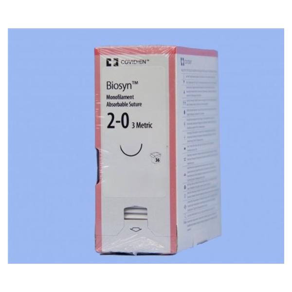 Medtronic MITG-Covidien Suture 2-0 Polyglecaprone Gs-21 Biosyn Undyed 30" Monofilament 36/Ca - CM843