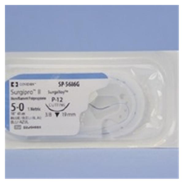 Medtronic MITG-Covidien Suture 5-0 Polypropylene P-12 Surgipro Ii Blue 18" Monofilament 12/Ca - SP5686G