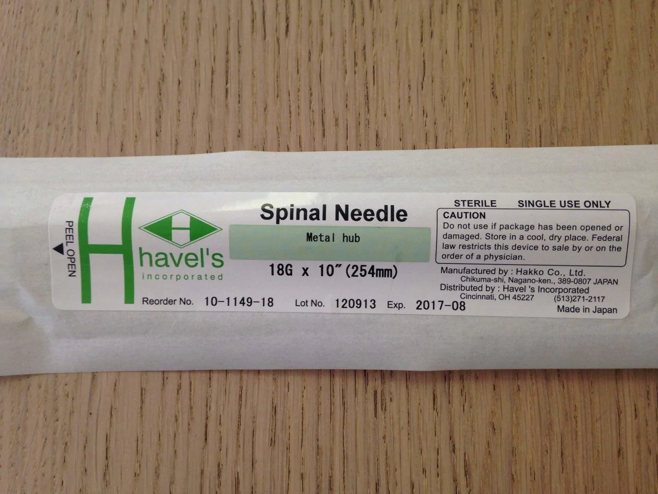 AccuTarg - Spinal Needle Quincke Style 18 Gauge 8 Inch Extra Long Type - 8-1149-18