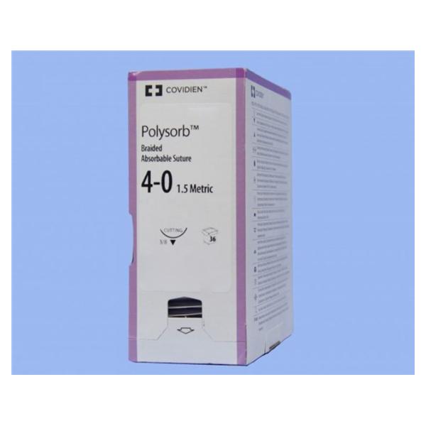 Medtronic MITG-Covidien Suture 4-0 Polyester C-13 Polysorb Undyed 30" Braid 36/Ca - SL691