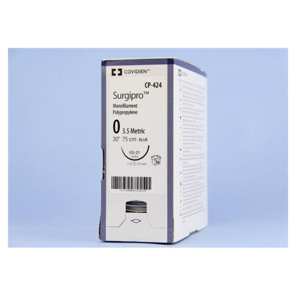 Medtronic MITG-Covidien Suture 0 Polypropylene Gs-21 Surgipro Ii Blue 30" Monofilament 36/Ca - CP424