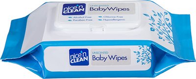 Professional Disposables Nice'n Clean Baby Wipe Soft Pack Aloe / Vitamin E Unscented 80 Count - 233XT