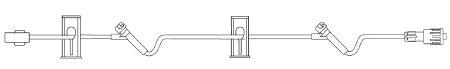 B. Braun - Extension Set 35 Inch Tubing 2 Ports 6.0 mL Priming Volume DEHP-Free - NF1370