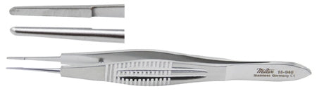 Miltex Miltex Suture Forceps Harms 4-1/8 Inch OR Grade Stainless Steel (German) NonSterile NonLocking Thumb Handle Straight Serrated Tip - 18-946