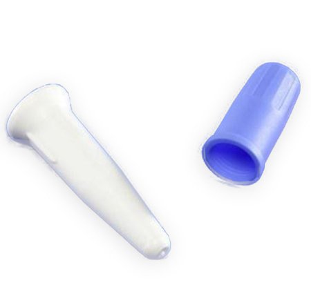Cardinal Curity Catheter Plug Sterile, White Plug, Blue Cap, Plastic - 1600-